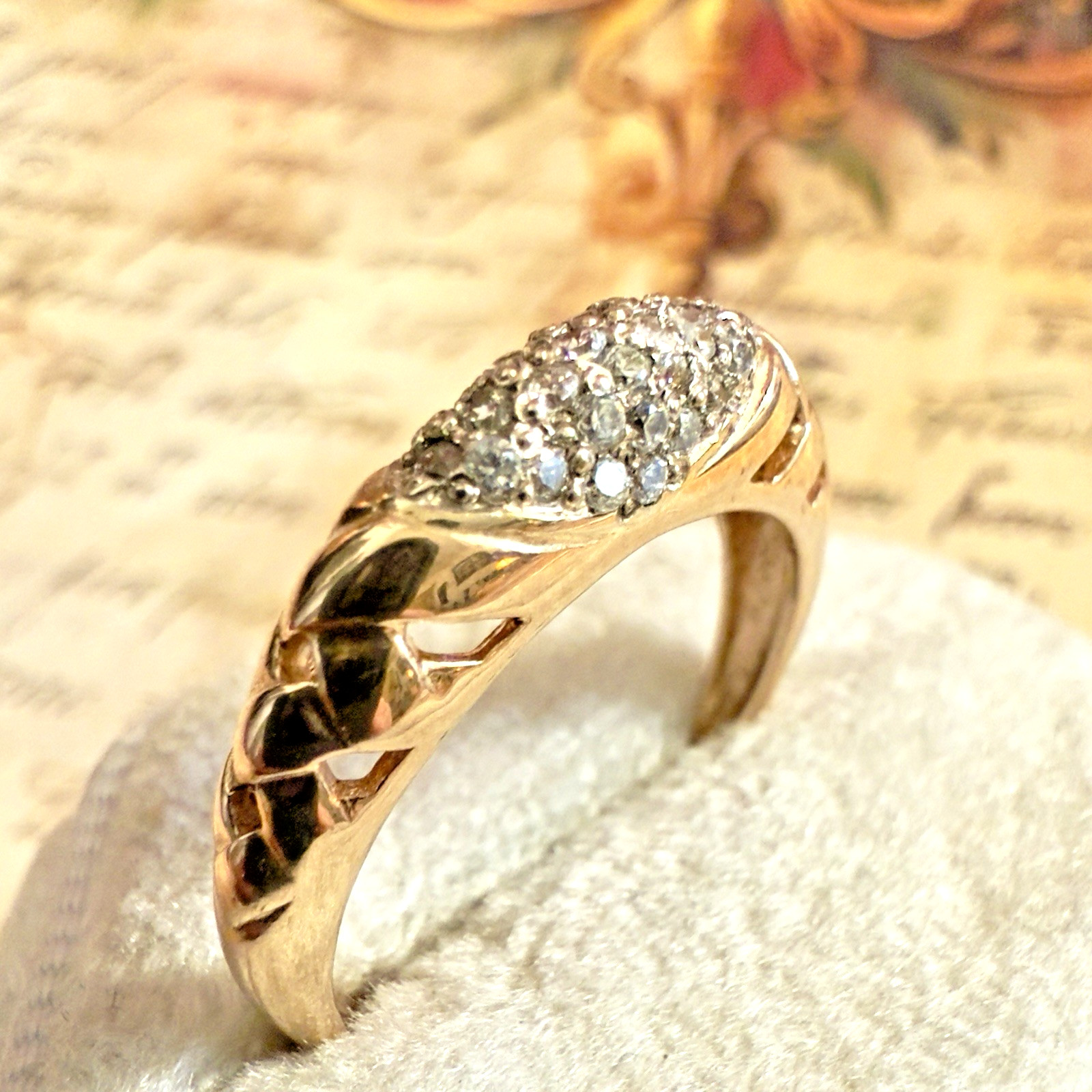 Size 7.25 – 14K 585 Gold Ring – Stunning Vintage East European – #1770