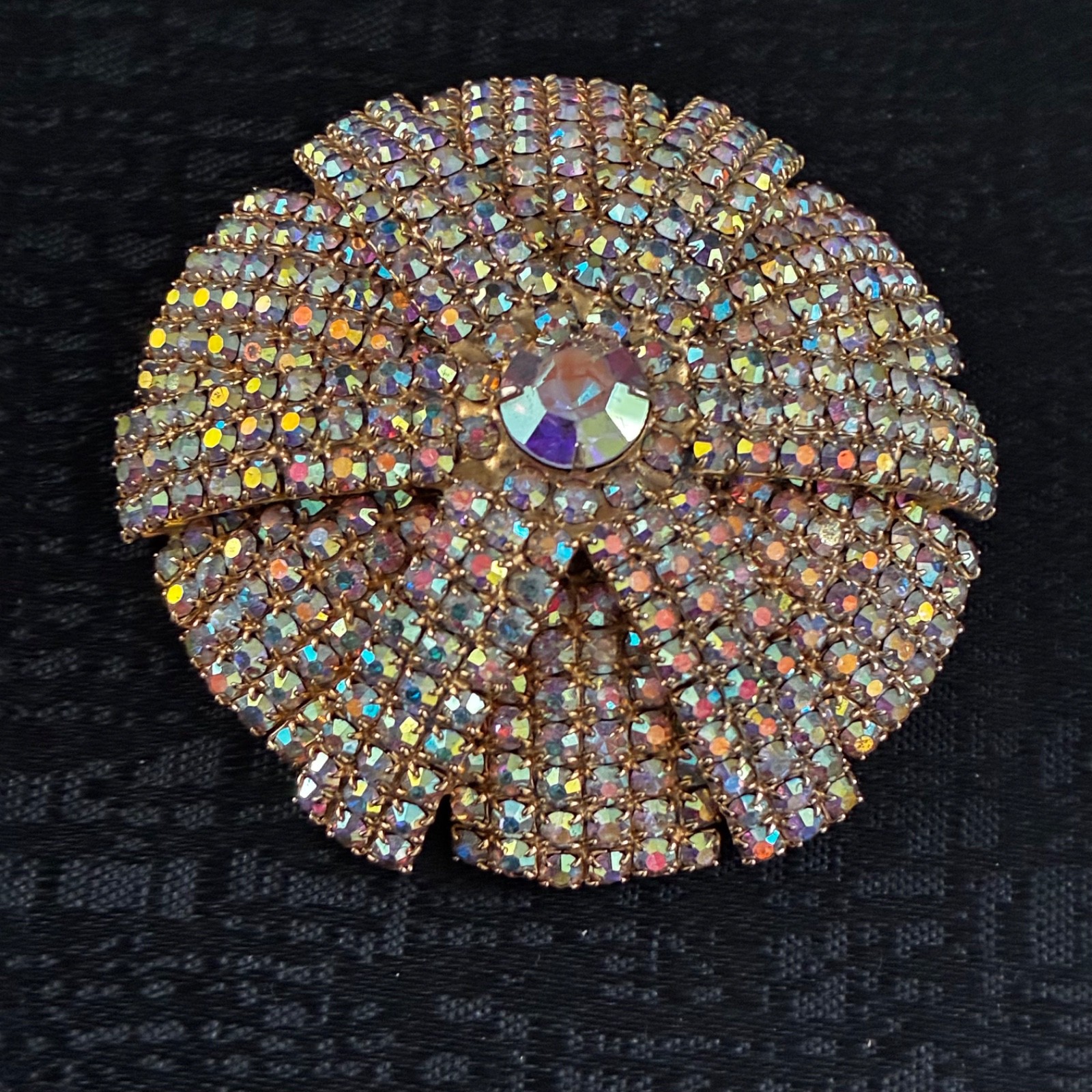 Vintage AB Crystal Brooch Pin Brooch
