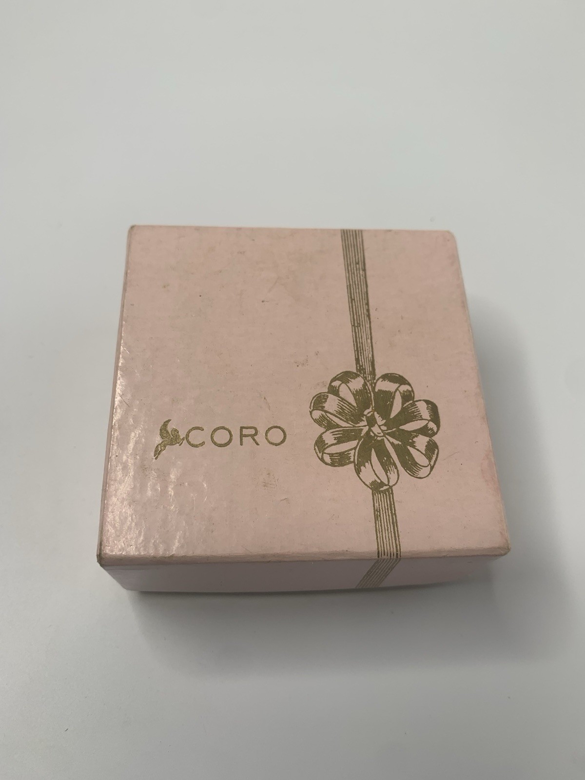 Vintage Gold Tone Coro Cameo with Original Box