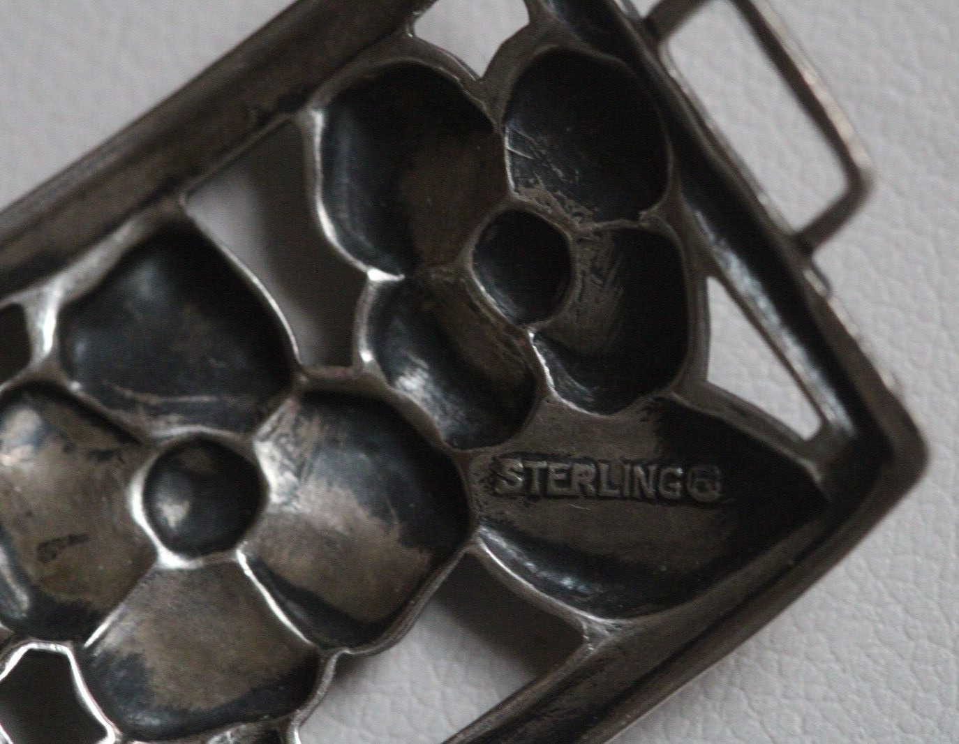 Vintage c. 1940’s Danecraft Felch & Co. Sterling Silver Floral Panel Bracelet