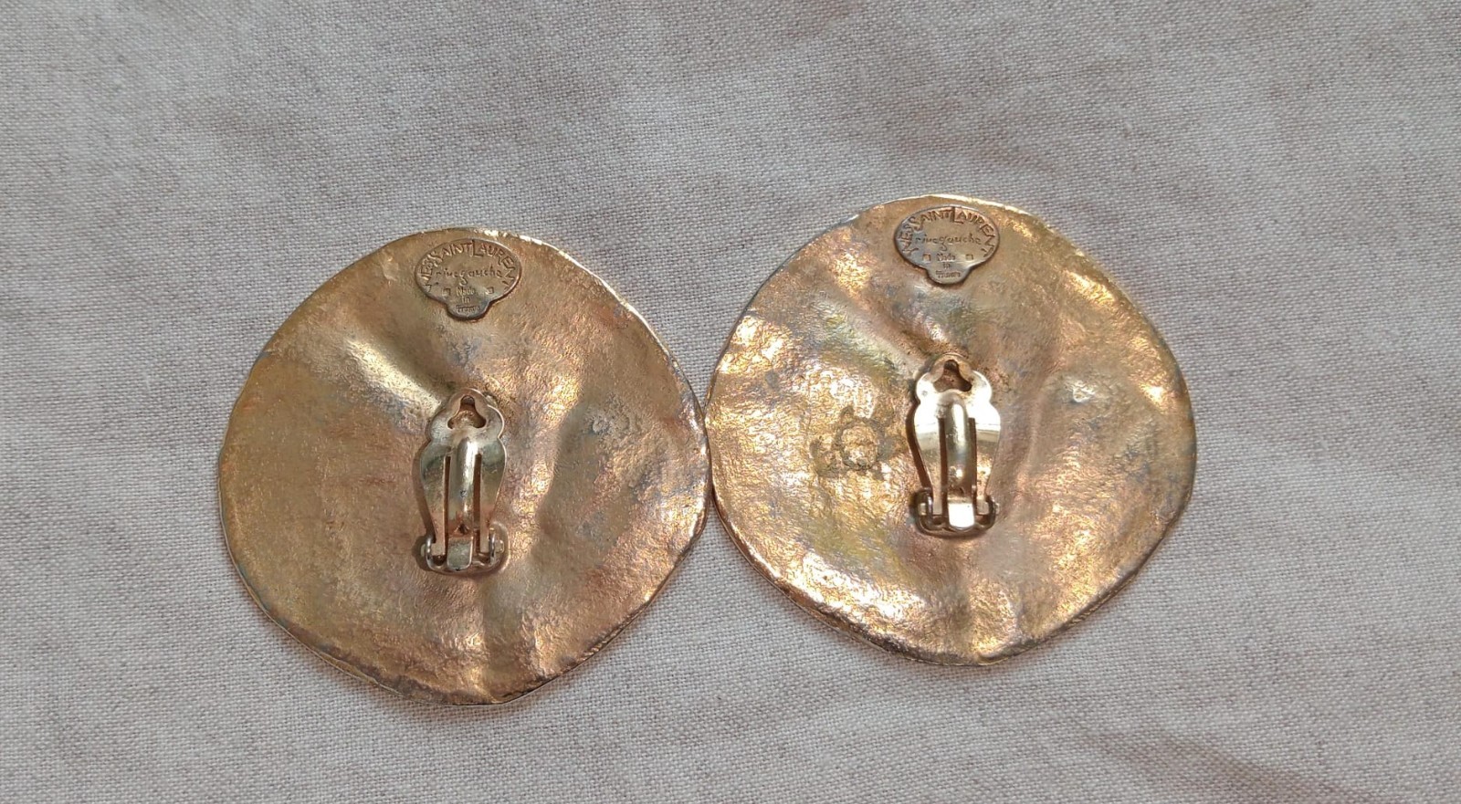 Vintage Yves Saint Laurent Rive Gauche Clip-On Earrings from the 1970s