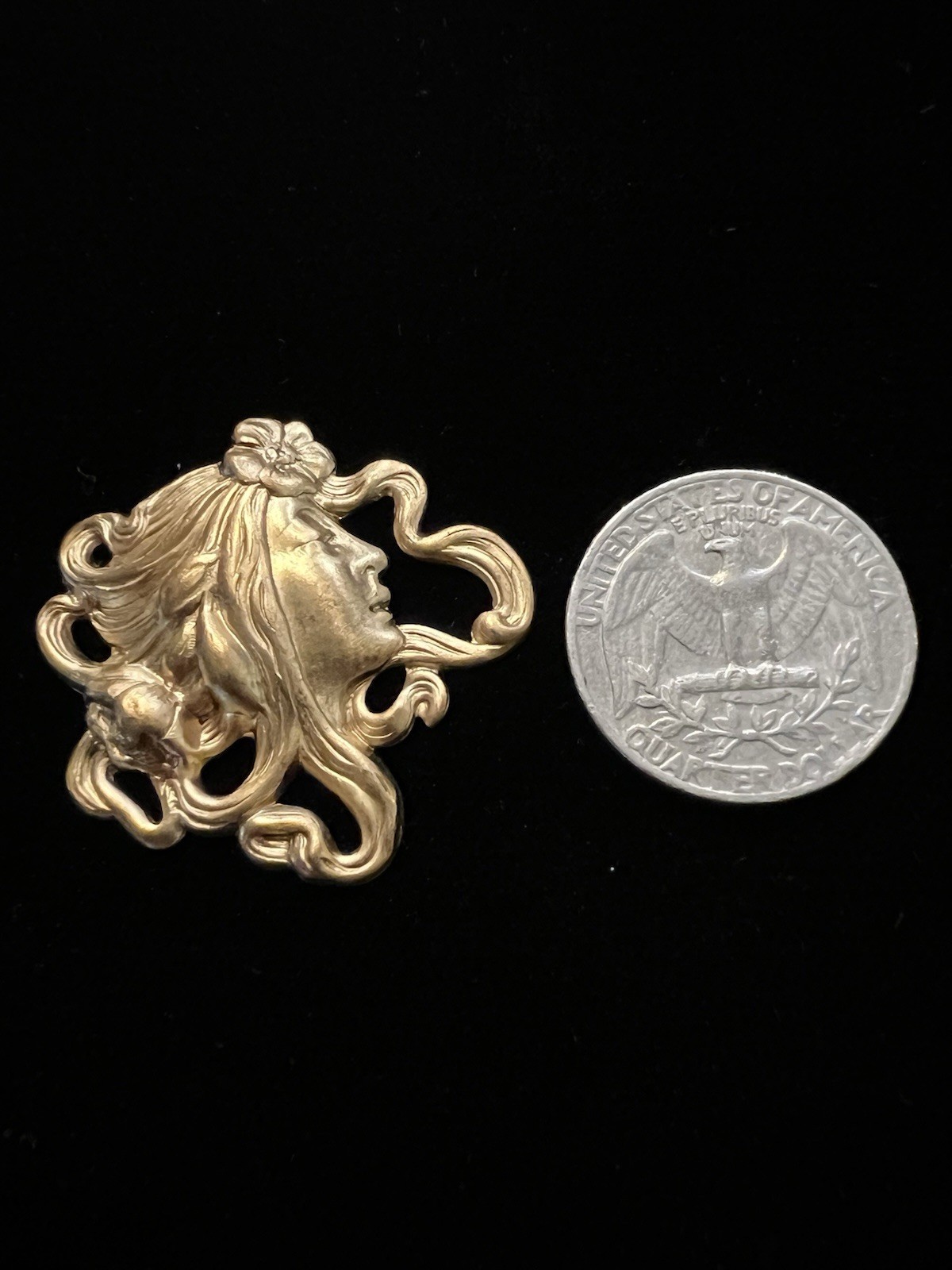 Vintage Brass Stamping Art Nouveau Design from famous manufacturer Providence RI