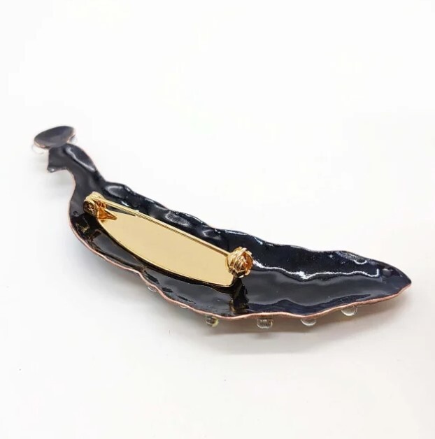 Peacock – Japanese cloisonné enamel Pin Brooch Made-to-order NEW