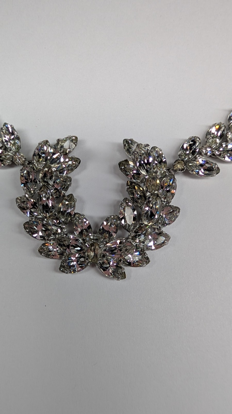 Fabulous vintage CHRISTIAN DIOR by KRAMER rhinestone adjust. statement necklace