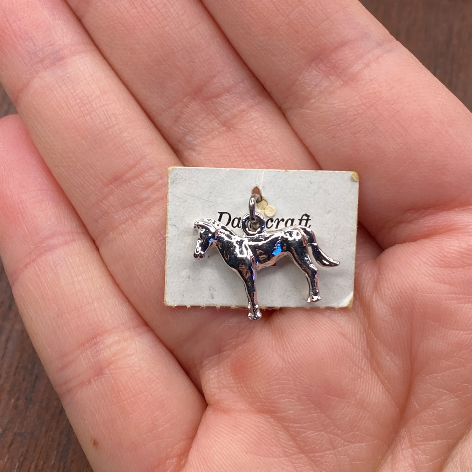 Vintage Danecraft 925 Sterling Silver Horse Equestrian Pendant Bracelet Charm