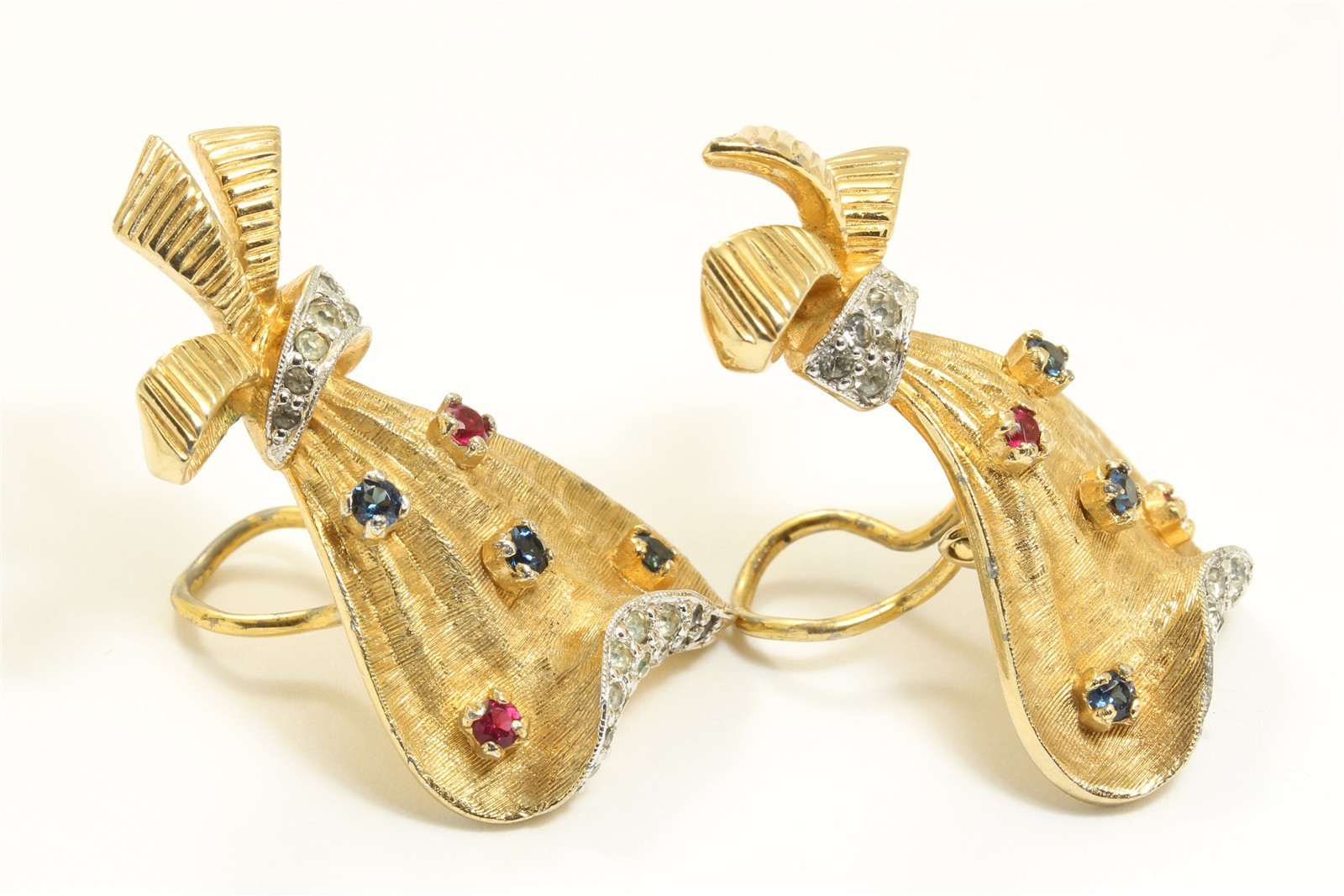 Vintage High End Crystal Rhinestone Art Deco-style Clip Earrings