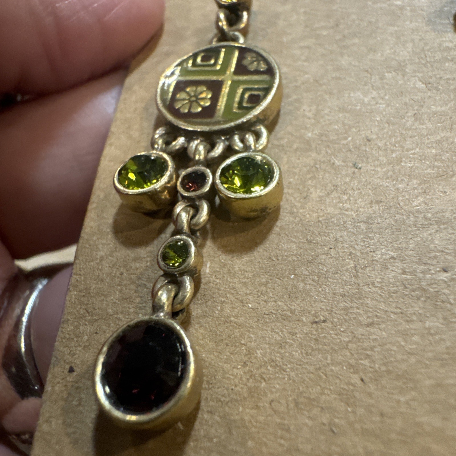 VTG Pilgrim Danish Design birthstone dangle earrings