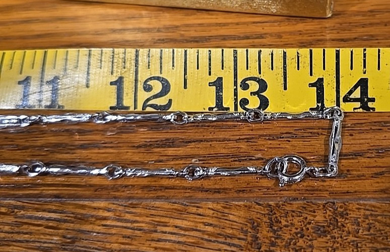 VINTAGE SIGNED AVON SILVERTONE ARTICULATED PENDANT BAR LINK CHAIN NECKLACE 24”