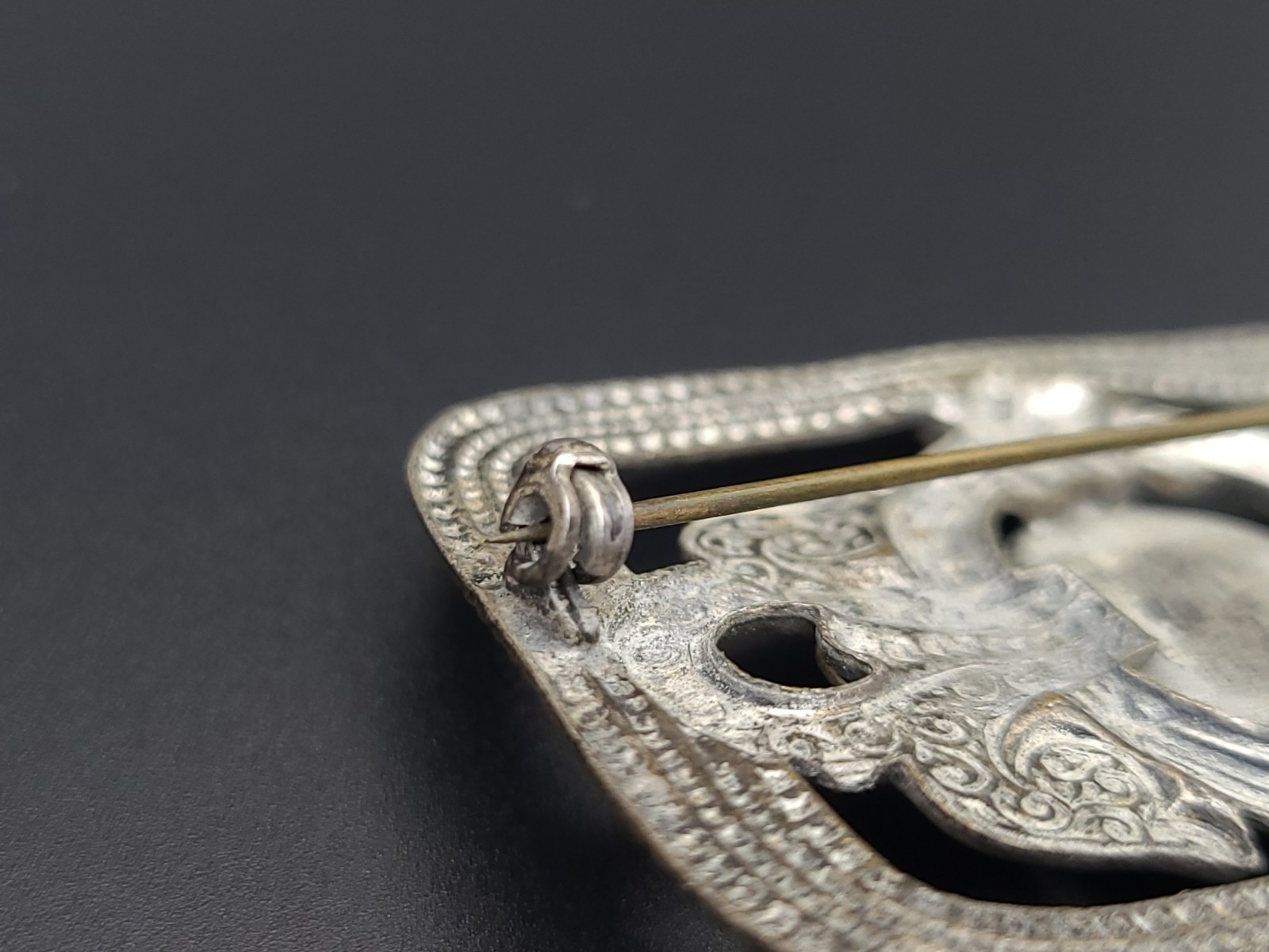 Vintage Max Neiger Egyptian Revival Pharaoh Brooch Czech Art Deco Pin
