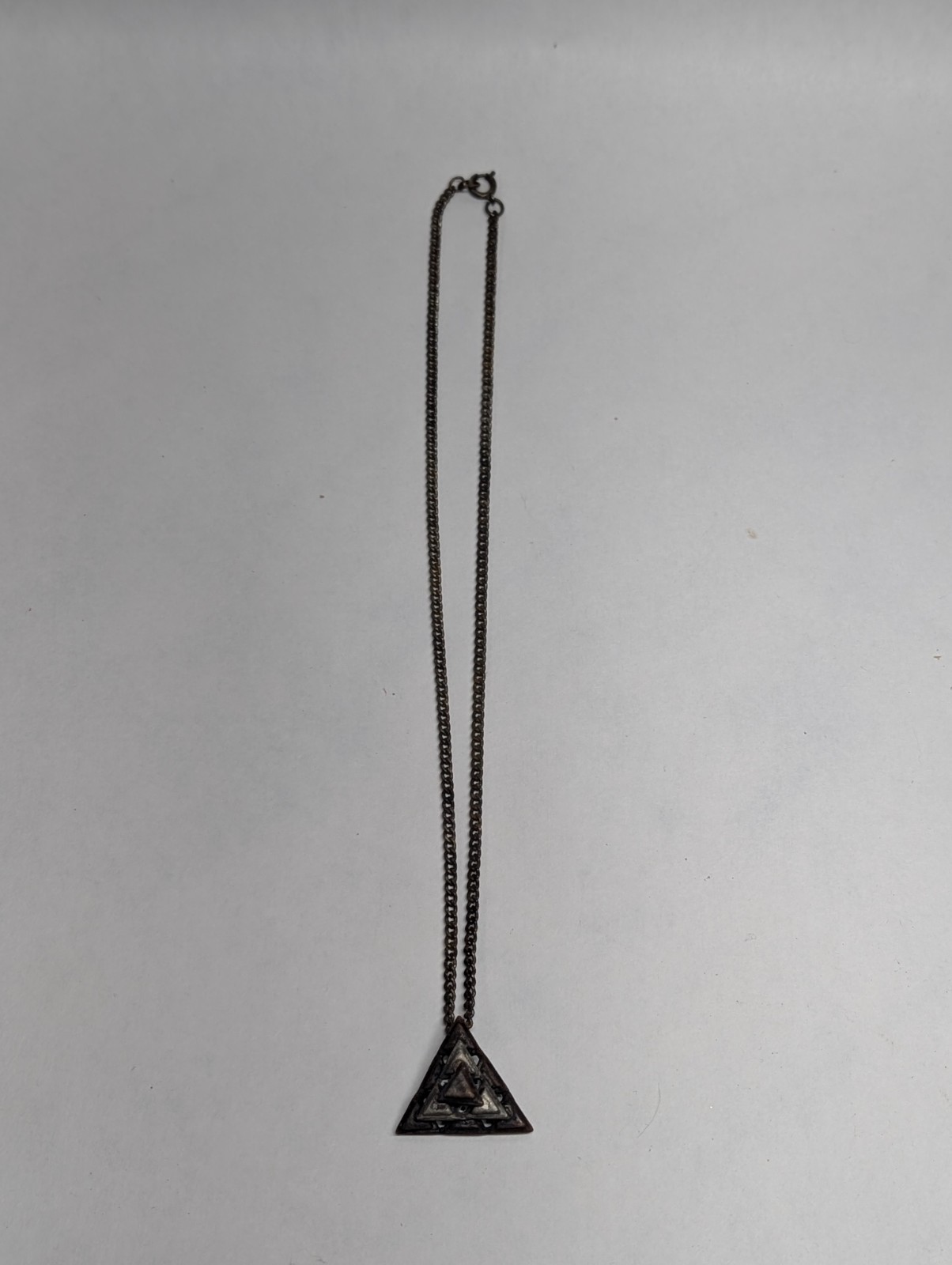 Triangle Pendant Necklace Geometric Pyramid Hipster Chain Charm Triangles Stack
