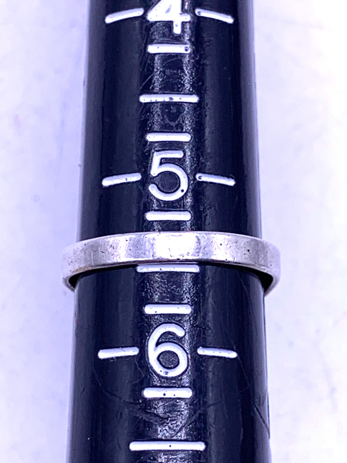 Vintage Sterling Silver Hematite elongated ring size 5.5