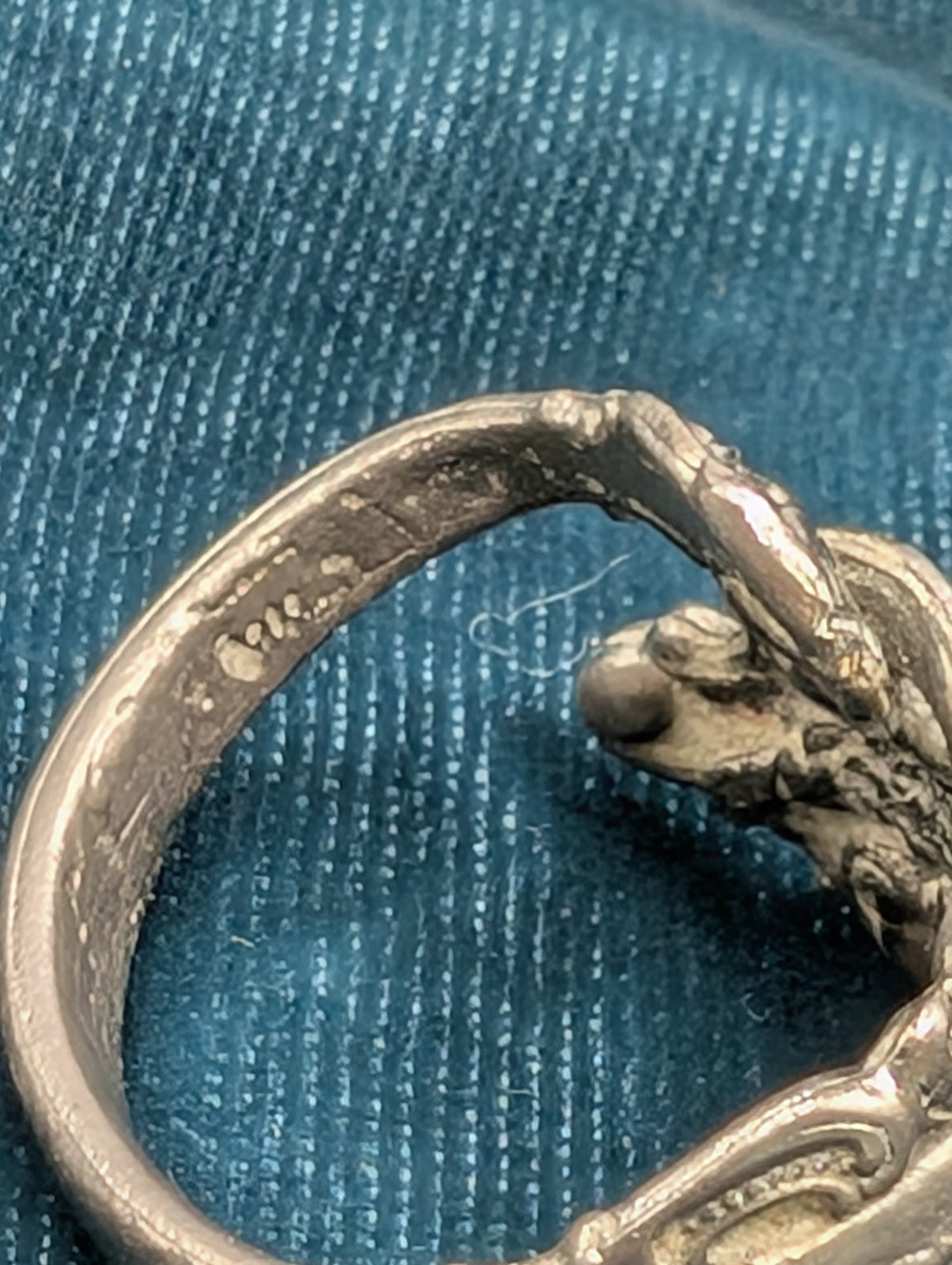 Silver Spoon Handle Vintage Ring Size 6-6.5 Antique Jewelry