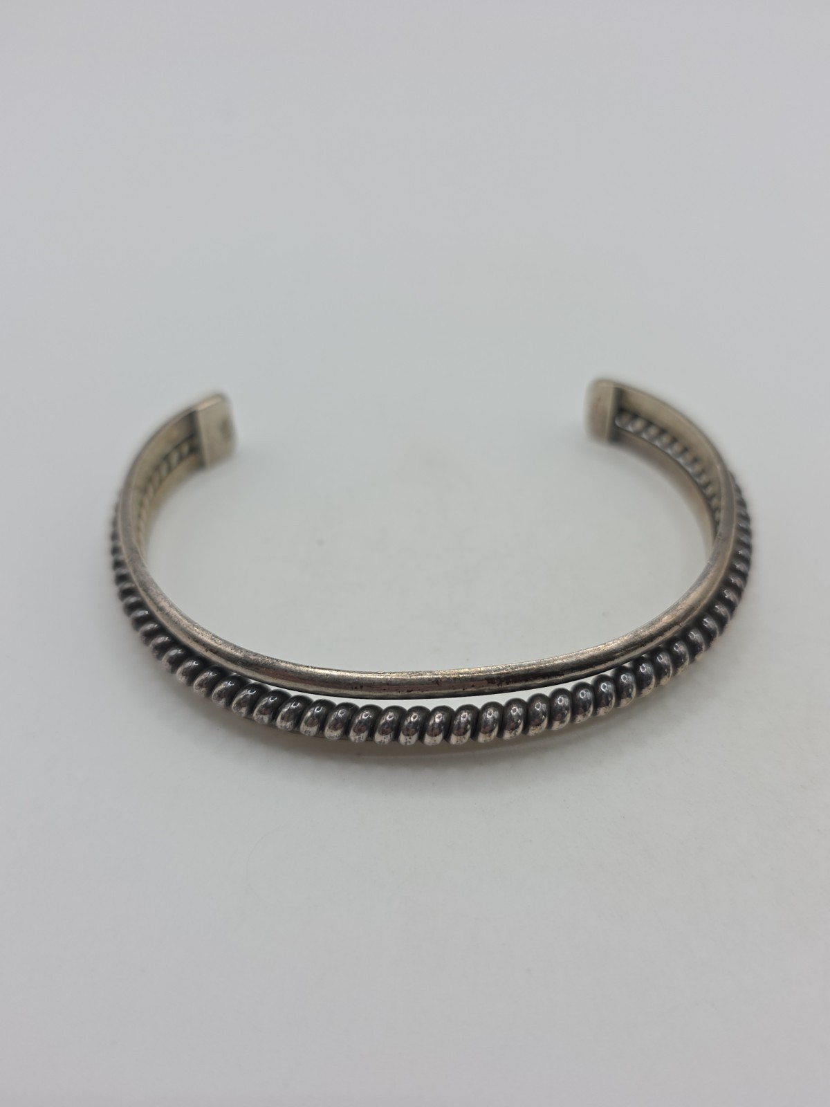 Vintage Sterling Silver 925 Southwestern Cuff Bracelet 6.75″ 20.8g