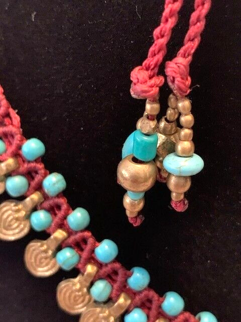 Statement Necklace Handmade Paulina Barcelona OOAK Boho Ethnic Adjustable Spain