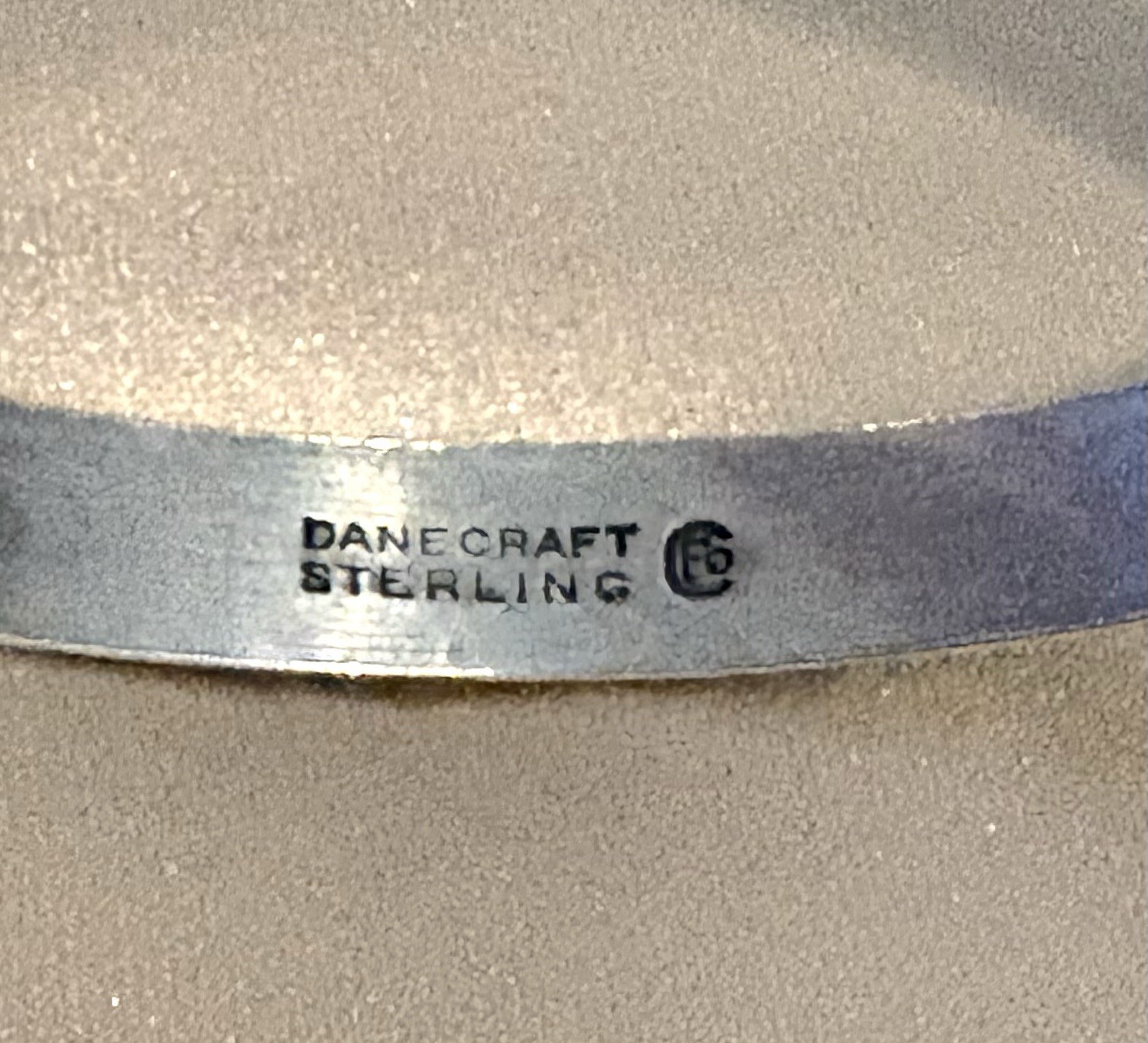 VINTAGE DECO DANECRAFT FO WHEAT STERLING 925 BANGLE BRACELET