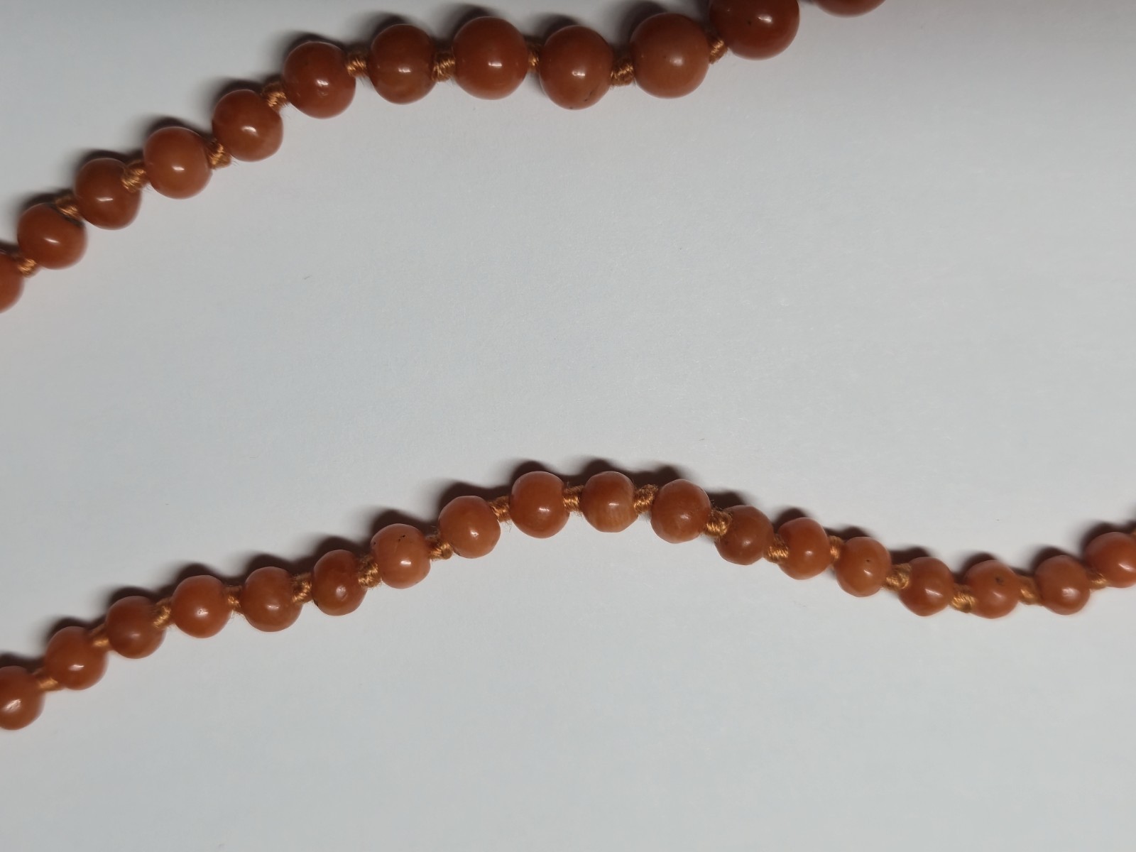 Antique Hand Knotted Red Coral Necklace