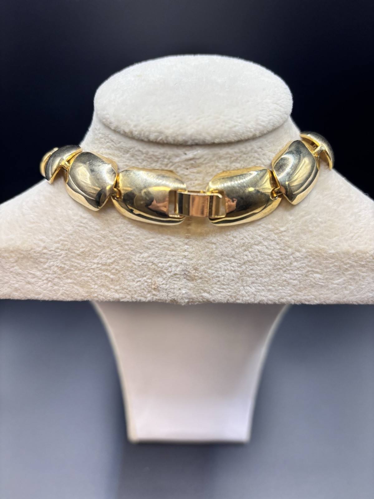 Vintage Lot High End Gold Tone 4 Costume Couture Layering Necklaces & Cuff