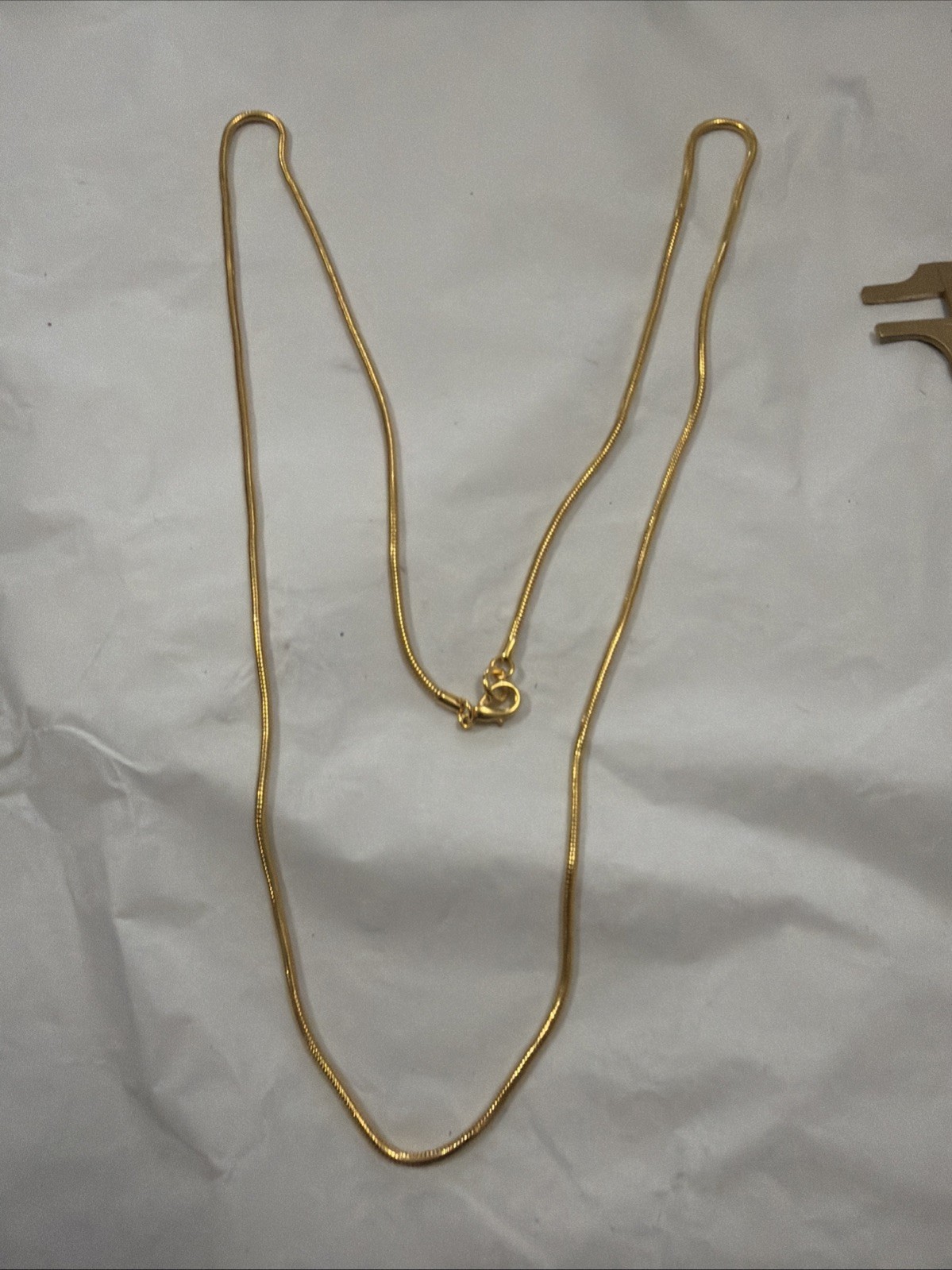 Vintage New 14k Gold Plated 36” Mesh Snake Chain Rich Finish Awesome