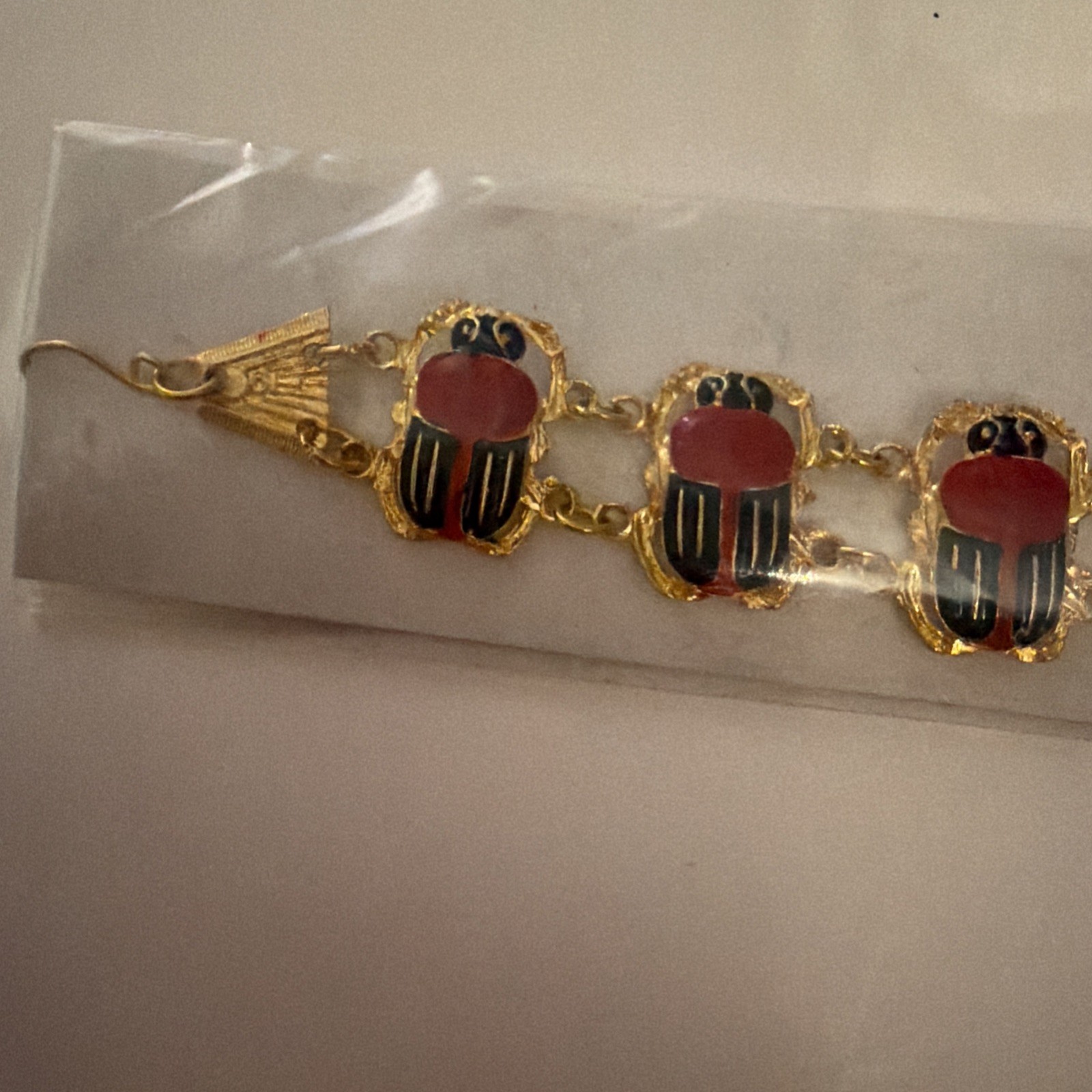 Egyptian Scarab Metal Bracelet (K