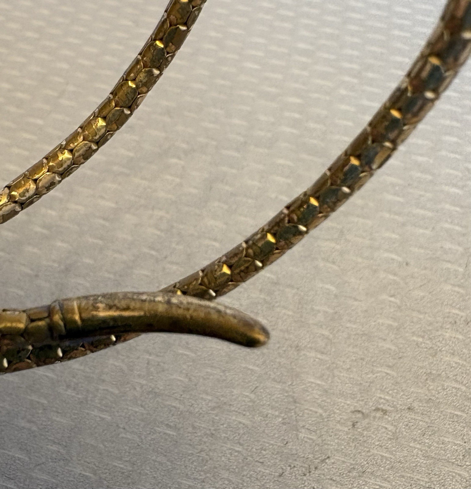 German Art Deco Enamel Coiled Snake Bracelet Torque Choker Flexible Gaspipe Wrap