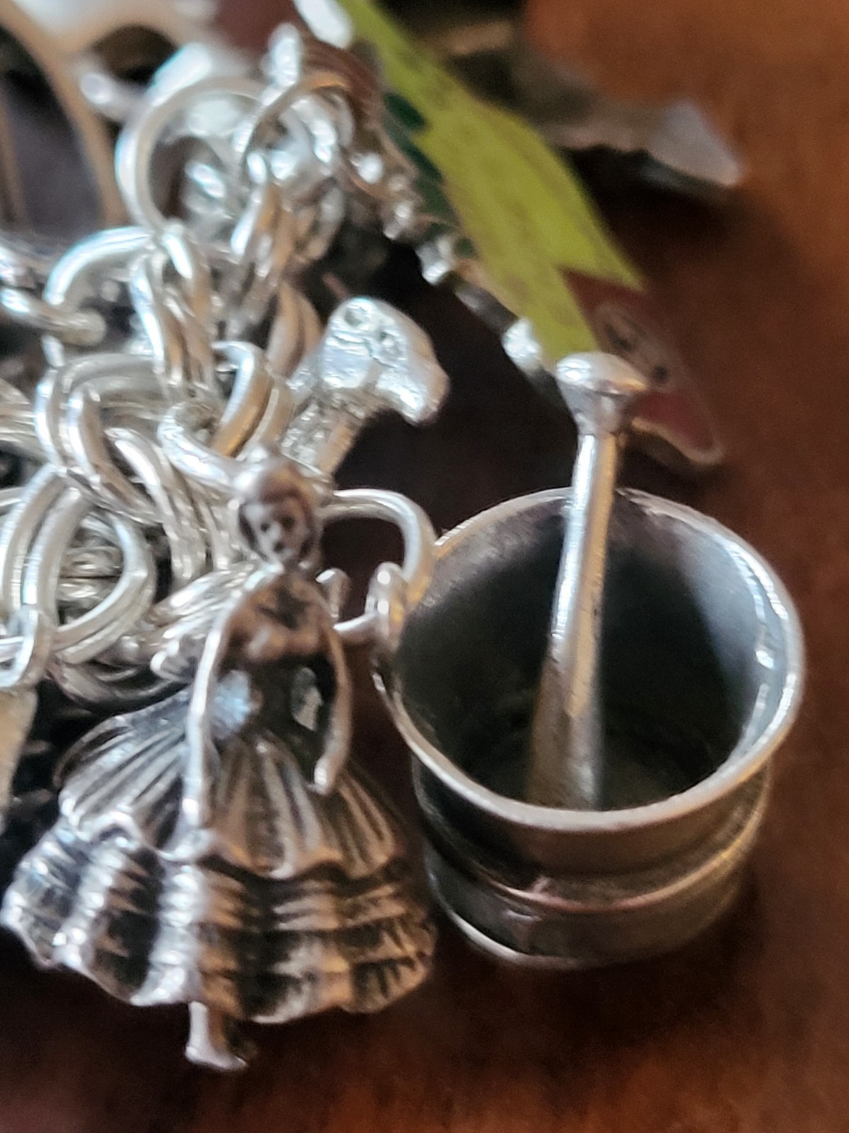 Vintage 925 Sterling Silver Loaded Charm Bracelet 104 Grams