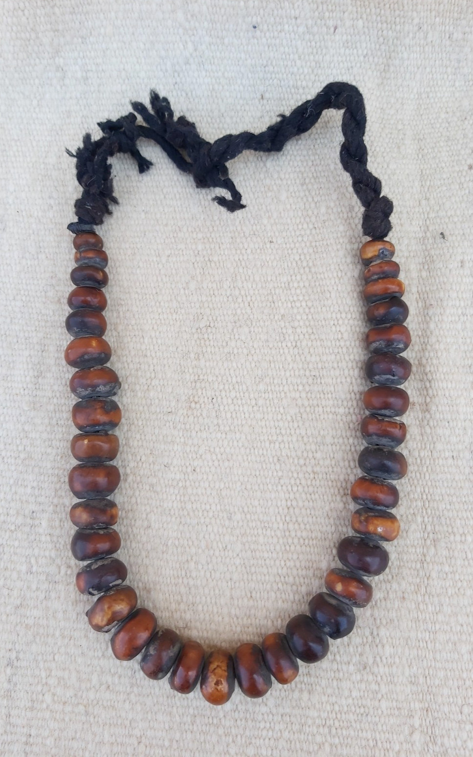 Ancient Berber Phenolic Resin Bead Necklace Vintage African Amber Copal Tuareg