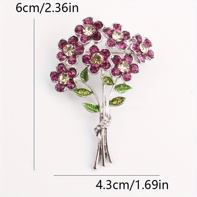 Fashion Dripping Oil Creative Three-dimensional Foliage Flower Bouquet Brooch