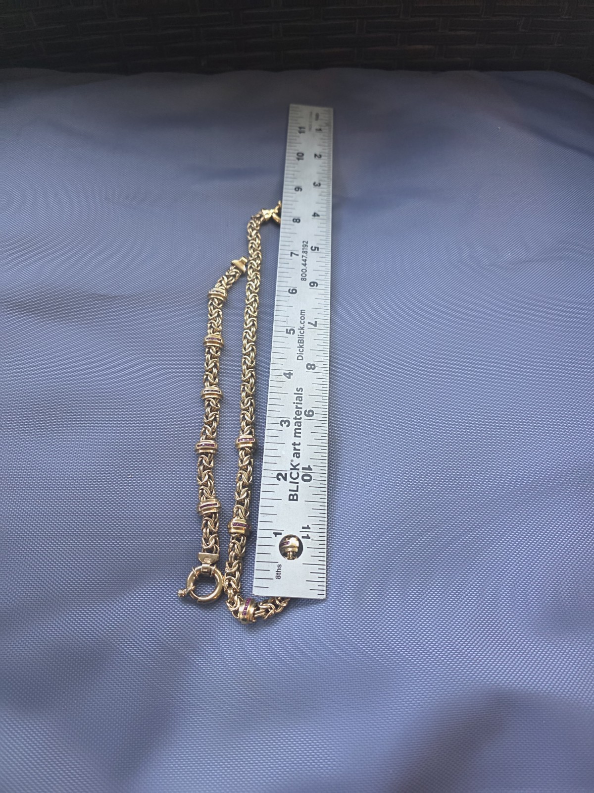 Vintage Byzantine Goldtone Silver Plated Necklace & Bracelet Set 42 Grams #7
