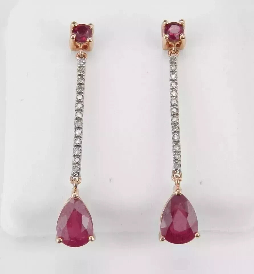 Pear Cut Lab Created Diamond Christmas Special Gift Earring Yellow Gold Finish
