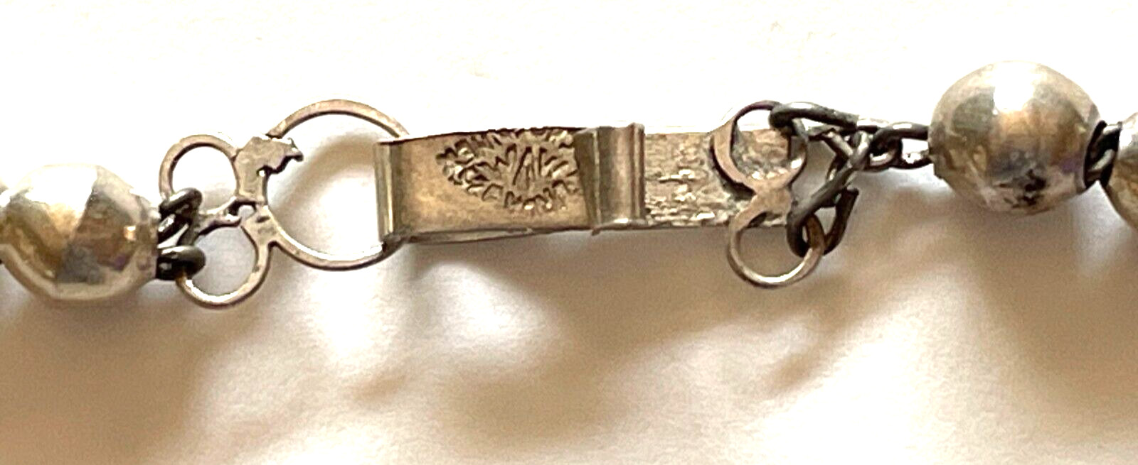 VTG 1960’s SOUTHWESTERN STERLING SILVER BALL BEADS 12 IN. NECKLACE~22gr.