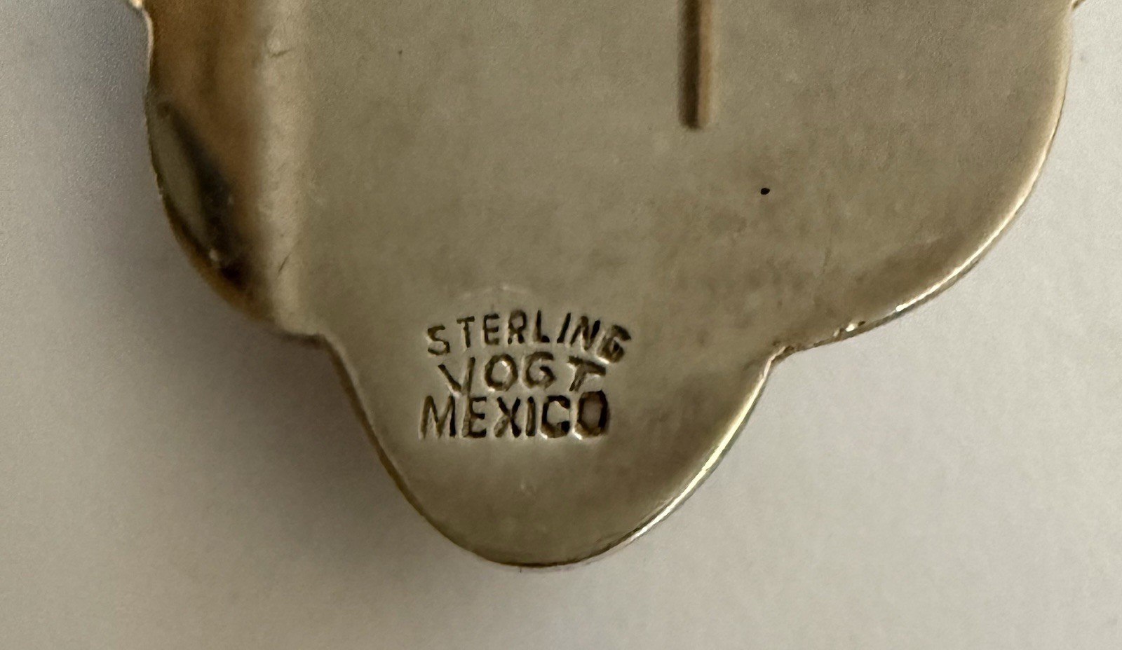Vintage VOGT Mexico Scalloped Etched Design Sterling Silver Hook Earrings 13g
