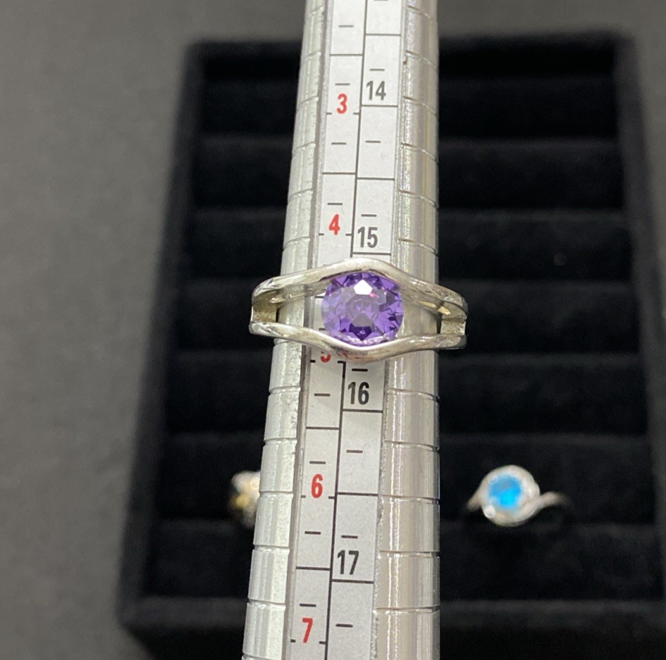 ✨Lot Of 5 Vintage To Now Beautiful Gemstone Estate Rings, All Size 5✨