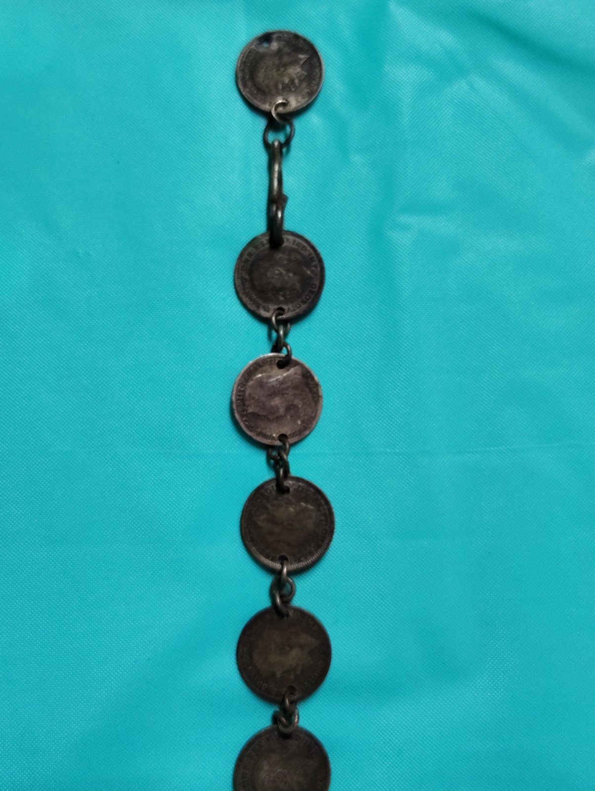 Vintage King George V Silver Coin Bracelet 1915-1935 3 Different Coins