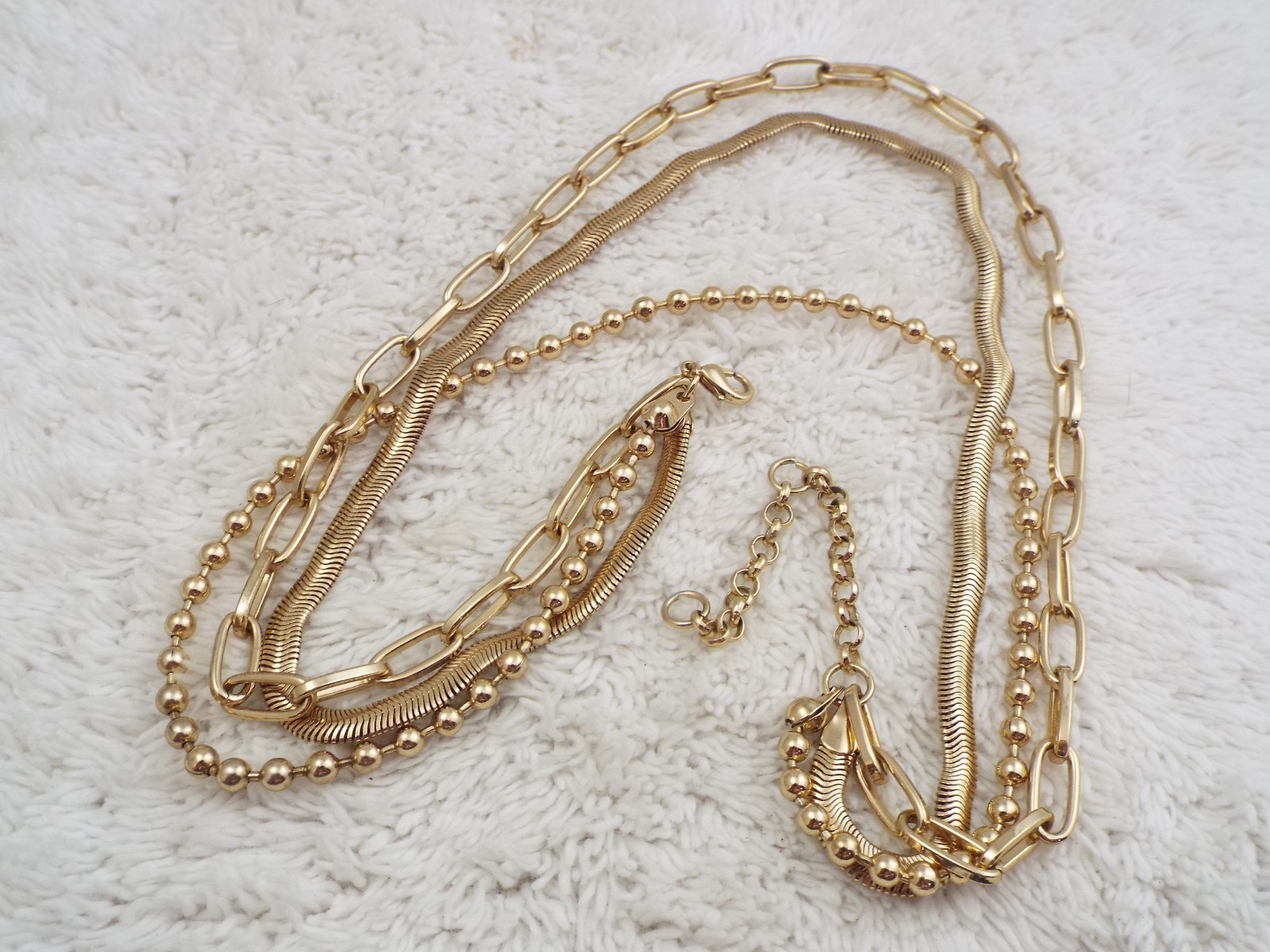 Mixed Three Chain Necklace (C10)