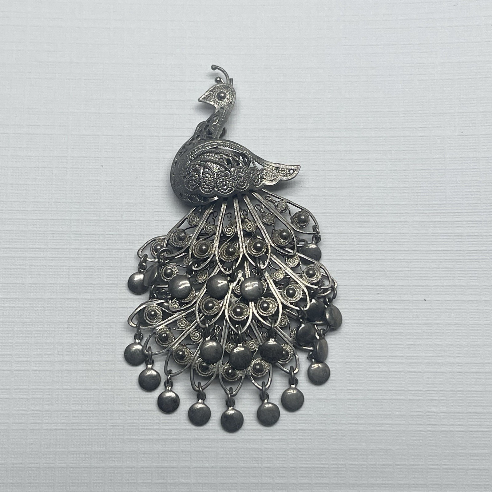 Filigree Peacock Pendant Brooch Combo Pin Jewelry – Birds