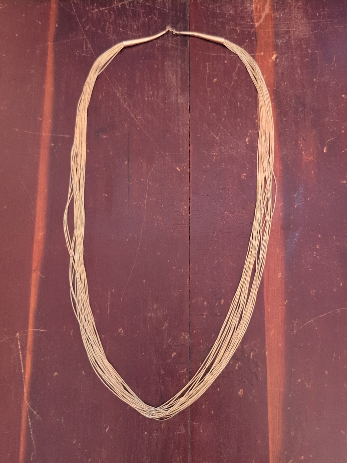 Vintage Navajo Liquid 1/20 12K GF 20 Strands Chain Necklace 30 In Long