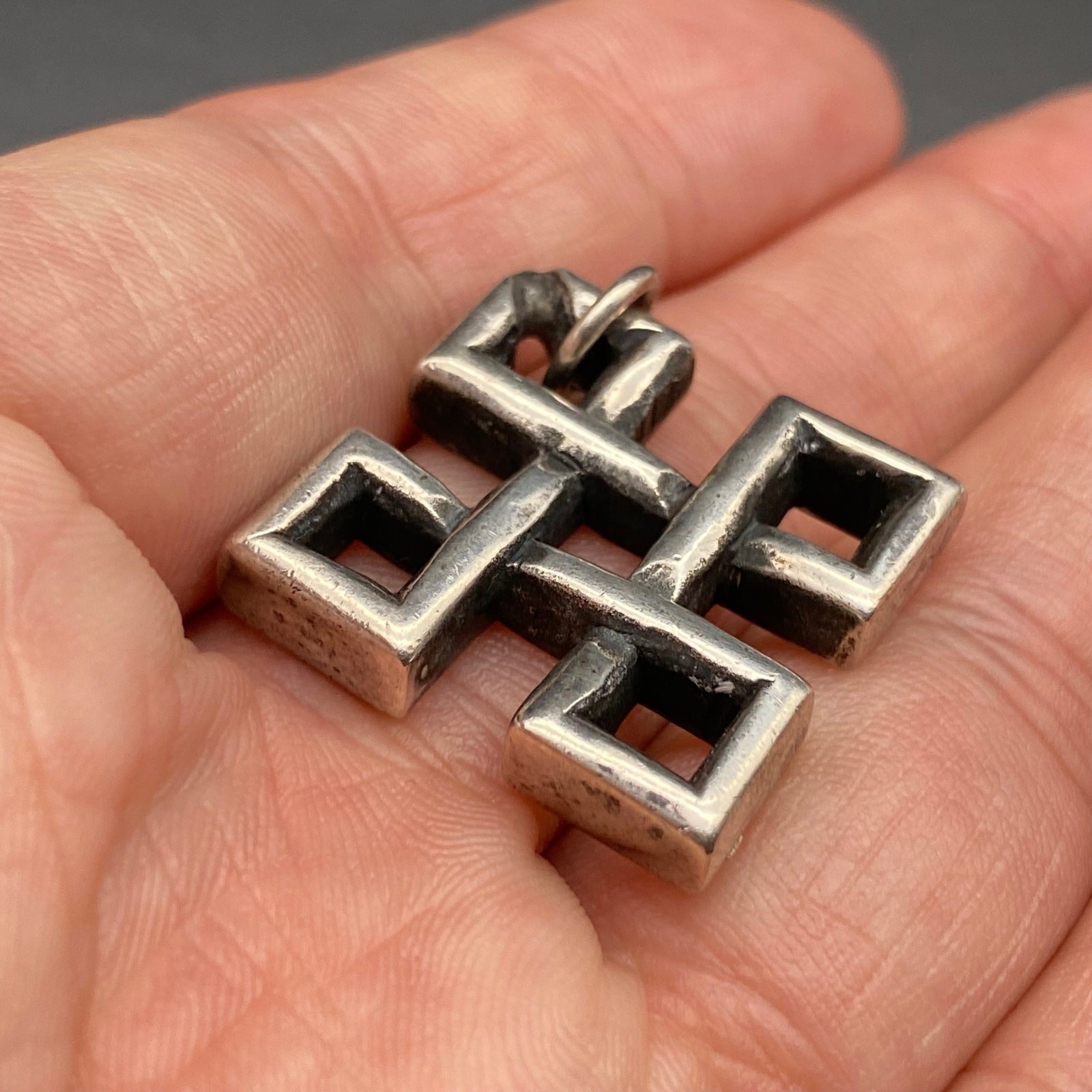 Vintage James Avery Knot of Eternity Cross Sterling Silver Pendant