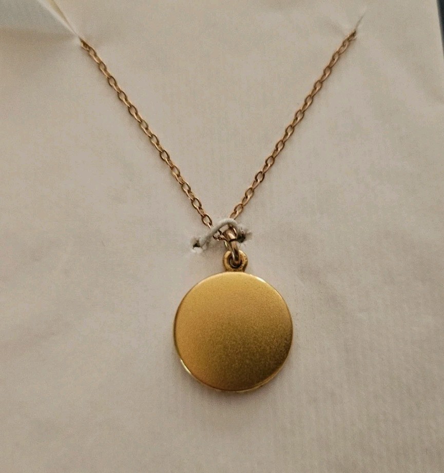 1950s GARTNER GF Gold Filled LOCKET On Delicate 12″ Chain NOS