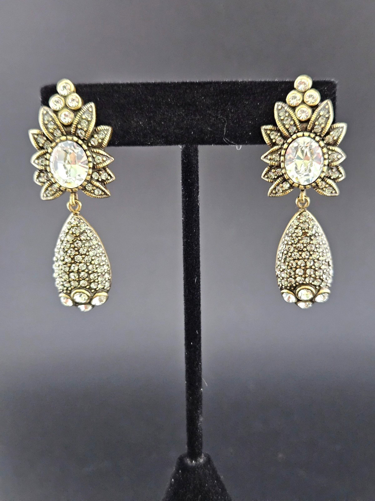 Heidi Daus “MULTI GEMSTONE VINTAGE STYLE EARRINGS”