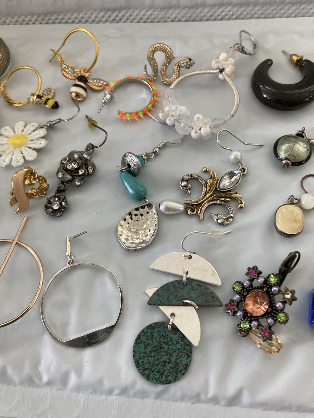 Single Earring Lot of 28 Pieces Craft Jewelry Repurpose