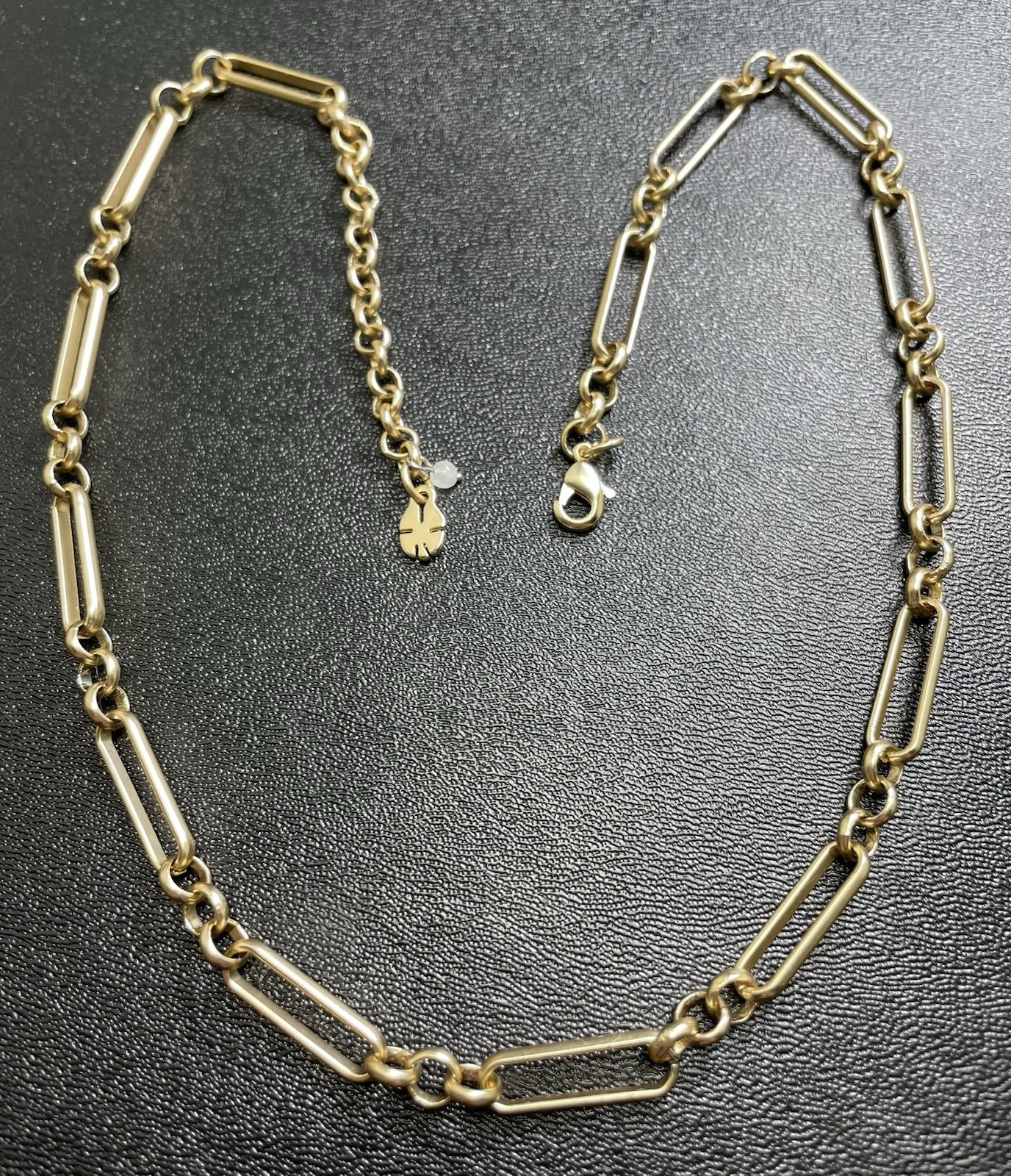 LUCKY BRAND Signed Vintage 16-18” Gold Tone Chain Link Necklace