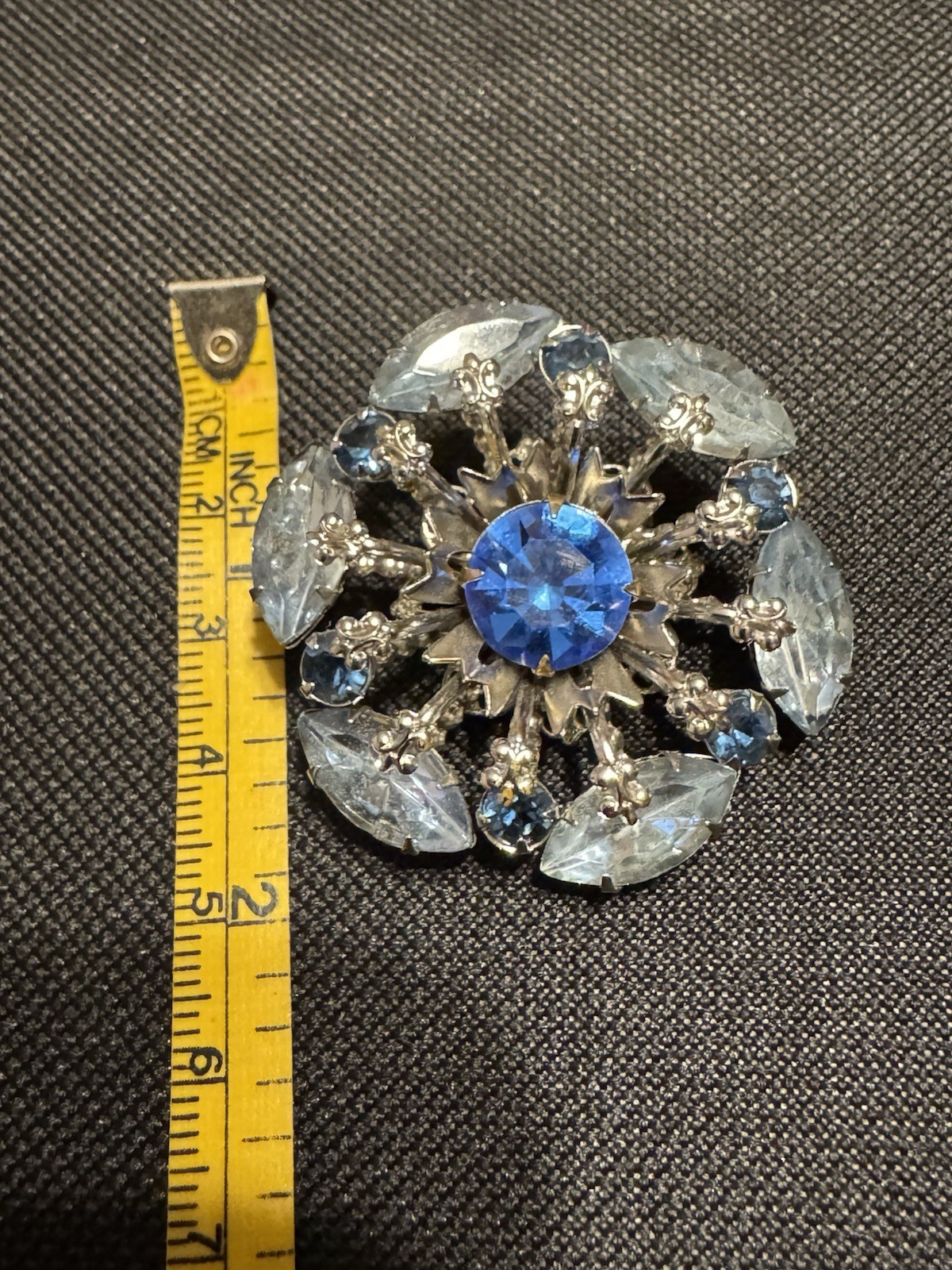 Lot Of Five (5) Rhinestone or Faux Pearl Brooches