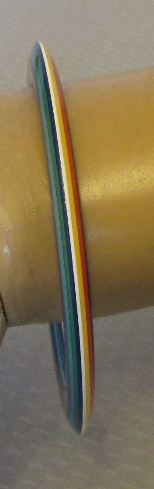 Vintage Multicolor Layered Laminated Bangle cellulose acetate plastic 6.5″ small