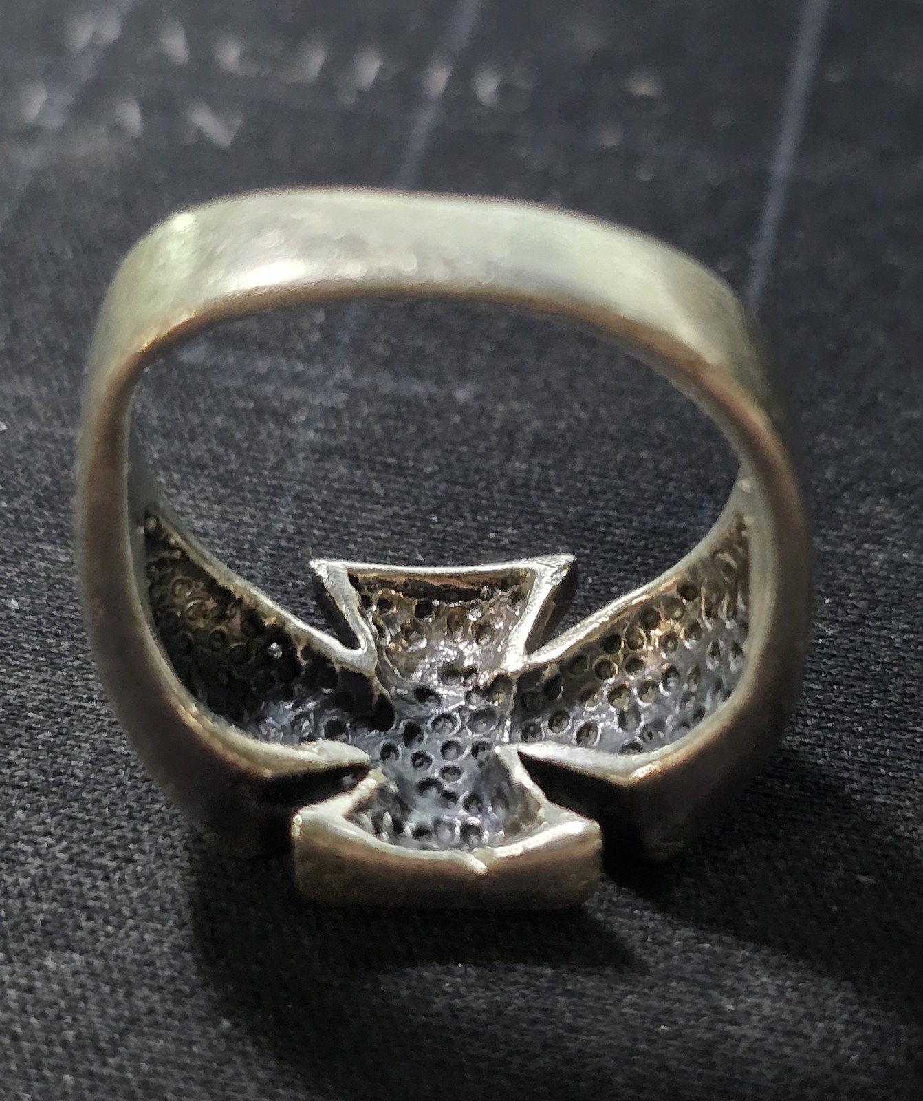 Vintage Shube Silver Maltese/Iron Cross Ring (925, Signed, 9.38g)