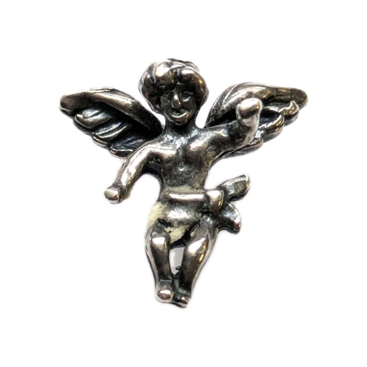 Vintage 925 Sterling Silver Cherubim Angel Pin