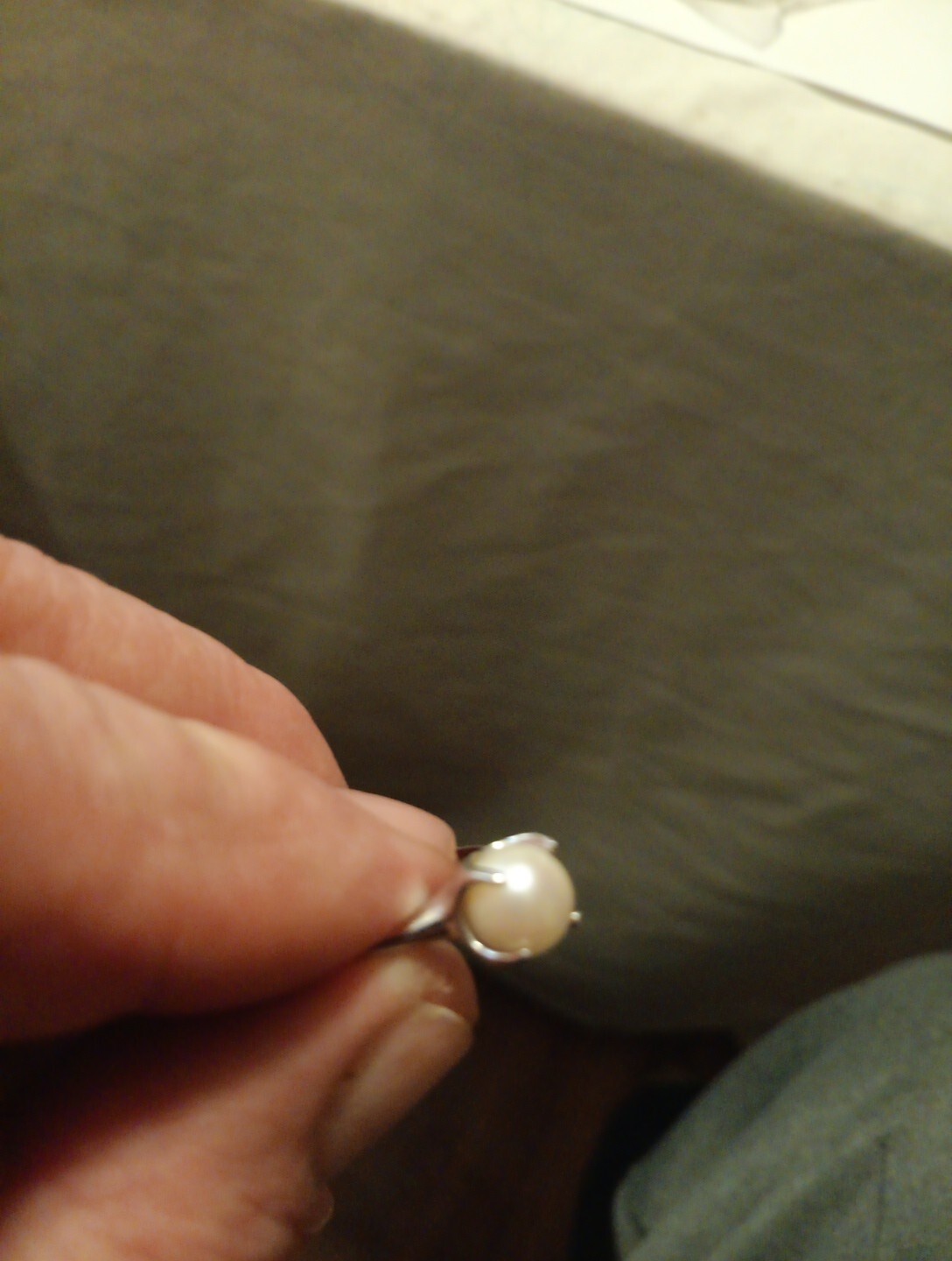 14k Gold Vtg Womens Pearl Ring Size 6 3/4?sized At Pawn Shop Price 2 Sell!3 Gram