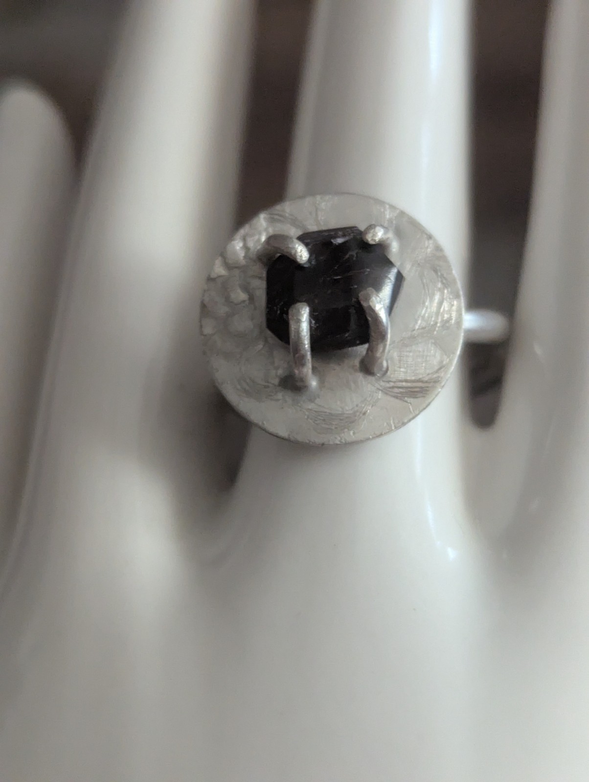 Vintage Silver Modernist Ring 7.5 Freeform Art Sculptural Irregular Handmade