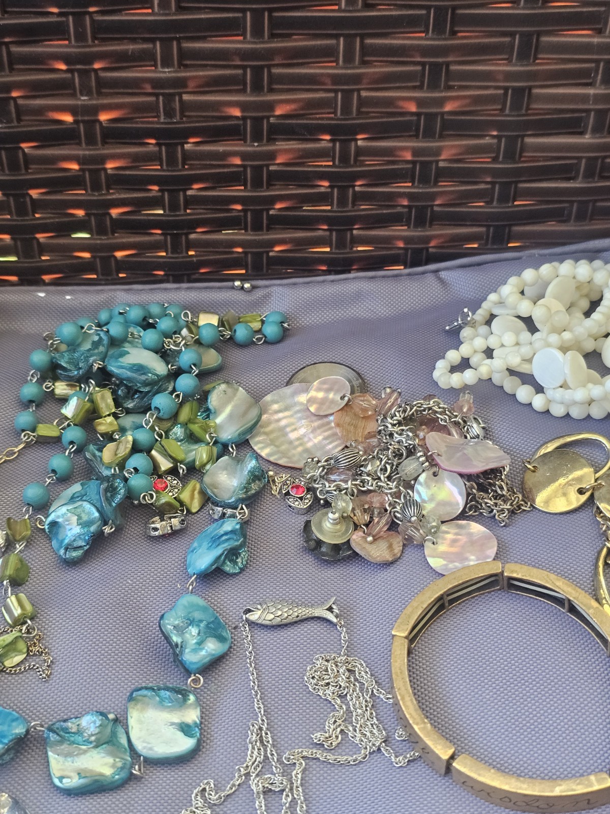 Vintage To Now CRAFT JUNK SCRAP Jewelry Lot Parts Or Repurpose Pre Owned V9
