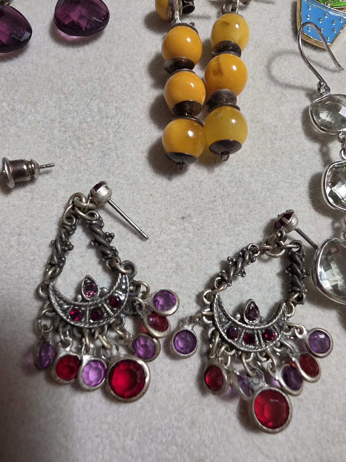 Vintage Hook Dangle Earrings Lot Of 10 Pairs