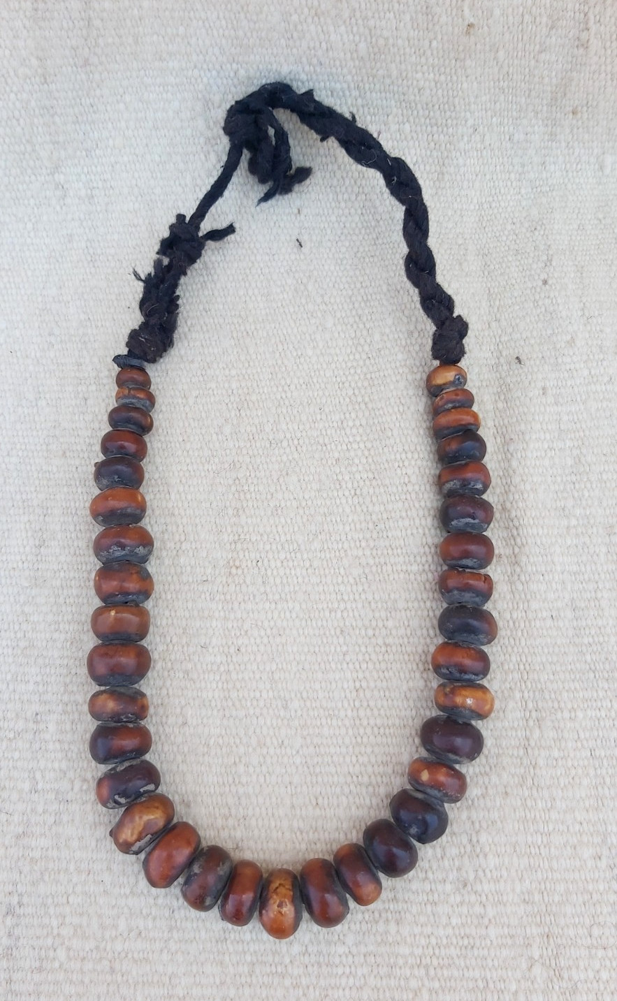 Ancient Berber Phenolic Resin Bead Necklace Vintage African Amber Copal Tuareg